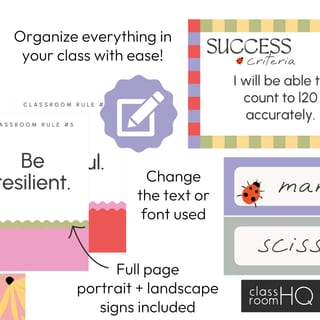 Editable Classroom Supply Labels, Signs & Posters SPRING GARDEN Classroom Decor - image 4 of 5