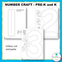 Colour, Cut & Paste Fun! | Numerals 1–10 Activity Pack Preschool and Kindergarten - thumbnail 3 of 4