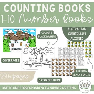 Number Books 1-10 - Counting and Writing Numbers - All Australian Print Fonts - image 2 of 4