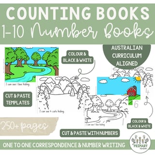 Number Books 1-10 - Counting and Writing Numbers - All Australian Print Fonts - image 3 of 4