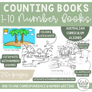 Number Books 1-10 - Counting and Writing Numbers - All Australian Print Fonts - image 4 of 4