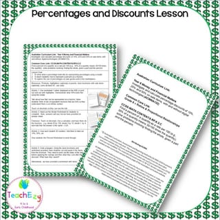 Percentages and Discounts Lesson Plan and Worksheets - image 3 of 4