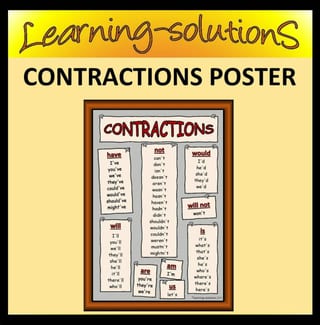 CONTRACTIONS Poster - A4 Size - image 1 of 1