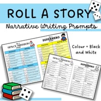 ROLL A STORY Narrative Writing Prompts for Literacy Writing Centres Rotations - thumbnail 2 of 3