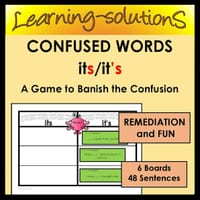 COMMONLY CONFUSED WORDS Game - ITS/IT'S - 6 Boards/48 Sentences to Banish the Confusion - thumbnail 1 of 1