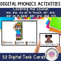 Science of Reading Phonics Powerpoint Blending and Decoding Diphthong & Trigraph - thumbnail 1 of 4