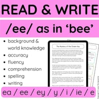 /ee/ Sound Reading & Writing (ea, ee, + more) | Science of Reading & Australian - thumbnail 1 of 4