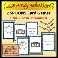 TIME - 5 Minute Increments - SPOONS Card Game - 2 Games/54 Cards per Game (up to 6 Players per Game) - thumbnail 1 of 1