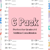 Mental Addition Worksheets - 6 Pack