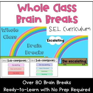 Whole Class Brain Breaks | Escalating & De-escalating | Ready to Learn Toolkit - image 1 of 4