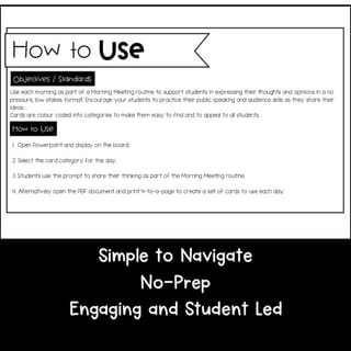 Morning Meeting & Circle Time Conversation Cards - Wellbeing & SEL Discussions - image 3 of 4