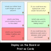 Morning Meeting & Circle Time Conversation Cards - Wellbeing & SEL Discussions - thumbnail 4 of 4