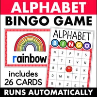 Alphabet BINGO Game Identifying Letters Find the Letter Upper & Lower Case Match - thumbnail 1 of 4