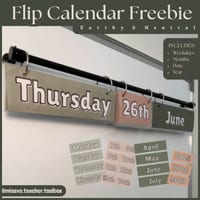 FREE Flip Calendar for Classroom | Neutral & Earthy Tones - thumbnail 1 of 4