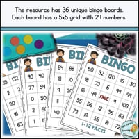 Multiplication and Division Fact Fluency Bingo Game - thumbnail 2 of 4