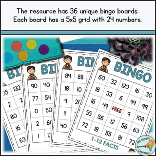 Multiplication and Division Fact Fluency Bingo Game - image 2 of 4