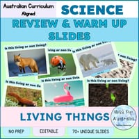 Living Things Daily Review Slides | Foundation – Year 3 | Australian Curriculum | Warm Up Biology - thumbnail 1 of 4