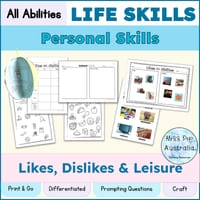 Likes, Dislikes & Leisure | Personal Skills | Life Skills | Education Support | Print & Go - thumbnail 1 of 4