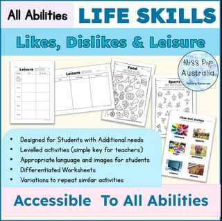 Likes, Dislikes & Leisure | Personal Skills | Life Skills | Education Support | Print & Go - image 2 of 4