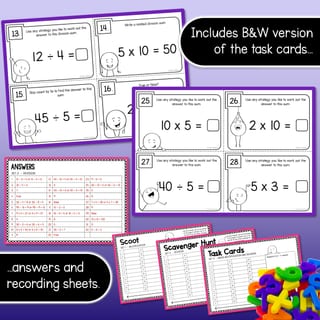 Australian Curriculum v9 Year 3 Multiplication and Division Worksheets and Task Cards - image 4 of 4