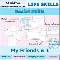My Friends & I - Comparison - Social Skills - Australian Curriculum - Life Skill - ABLEWA - Health