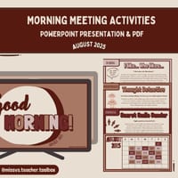 Morning Meeting Activities | Daily August Slides | No Prep SEL Digital Resource - thumbnail 1 of 4