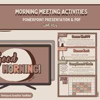 Morning Meeting Activities | Daily June Slides | No Prep SEL Digital Resource - thumbnail 1 of 4