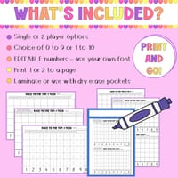 Race to the Top Graphing Game | Number Recognition & Writing Numbers to 10 | Data Maths Activity - thumbnail 3 of 4