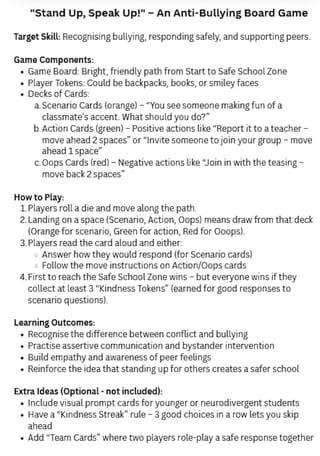 Stand Up, Speak Up! – Anti-Bullying Board Game | Social Skills & Emotional Regulation Ages 6+ - image 4 of 8