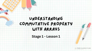 Stage 1 EASTS Maths - RWN19 | Lesson 1 & 2 | Understanding Commutative Property with Arrays - image 2 of 3