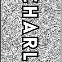 Mindfulness Zentangle Colouring Name Posters Fully Editable Grades 3-6 - thumbnail 5 of 6