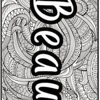 Mindfulness Zentangle Colouring Name Posters Fully Editable Grades 3-6 - thumbnail 4 of 6