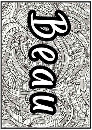 Mindfulness Zentangle Colouring Name Posters Fully Editable Grades 3-6 - image 4 of 6