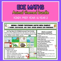 Early Years Maths Bundle | Themed Hands-On Activities & Editable Assessment AUS - thumbnail 1 of 5