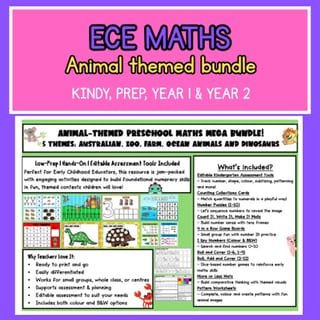 Early Years Maths Bundle | Themed Hands-On Activities & Editable Assessment AUS - image 1 of 5