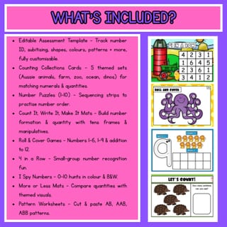 Early Years Maths Bundle | Themed Hands-On Activities & Editable Assessment AUS - image 5 of 5