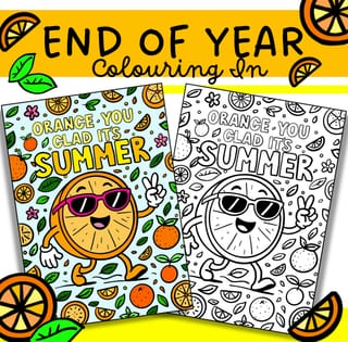 END OF YEAR COLOURING IN PAGE ACTIVITY - image 1 of 2