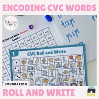 Encoding CVC Words | Roll and Write | SOR | Foundation Australian Curriculum V9 - thumbnail 1 of 4