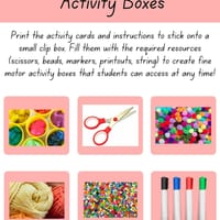 Fine Motor Activity Cards for Early Primary