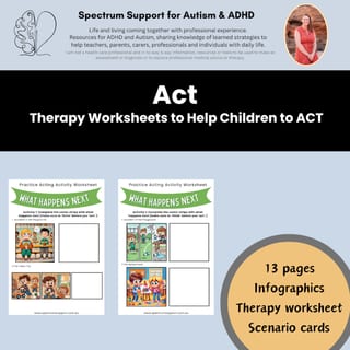 Stop Think Act Therapy Impulse Control Therapy Worksheets for Kids - image 5 of 7