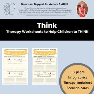 Stop Think Act Therapy Impulse Control Therapy Worksheets for Kids - image 4 of 7
