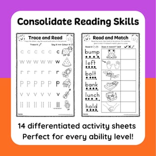 Phonics Activity Booklet - Level 10 CVCC Words | Blending Sounds Worksheets | ALL AUS STATE FONTS - image 2 of 4