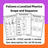 Phonics Activity Booklet - Level 10 CVCC Words | Blending Sounds Worksheets | ALL AUS STATE FONTS - thumbnail 3 of 4
