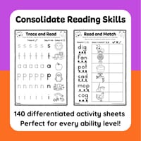 Phonics Activity Booklets Levels 1-10 | FIRST YEAR OF PHONICS | Blending CVC, CCVC, CVCC words - thumbnail 3 of 5