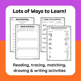 Phonics Activity Booklets Levels 1-10 | FIRST YEAR OF PHONICS | Blending CVC, CCVC, CVCC words - image 5 of 5