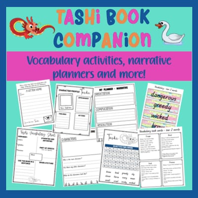 Tashi Book Companion Vocabulary Activities and Narrative Planner