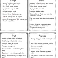 Tashi Book Companion Vocabulary Activities and Narrative Planner - thumbnail 2 of 7