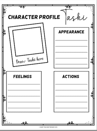 Tashi Book Companion Vocabulary Activities and Narrative Planner - image 6 of 7