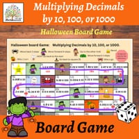 Multiplying Decimals by 10 100 1000 Halloween Maths Board Game - thumbnail 1 of 5