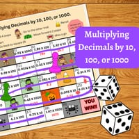 Multiplying Decimals by 10 100 1000 Halloween Maths Board Game - thumbnail 3 of 5